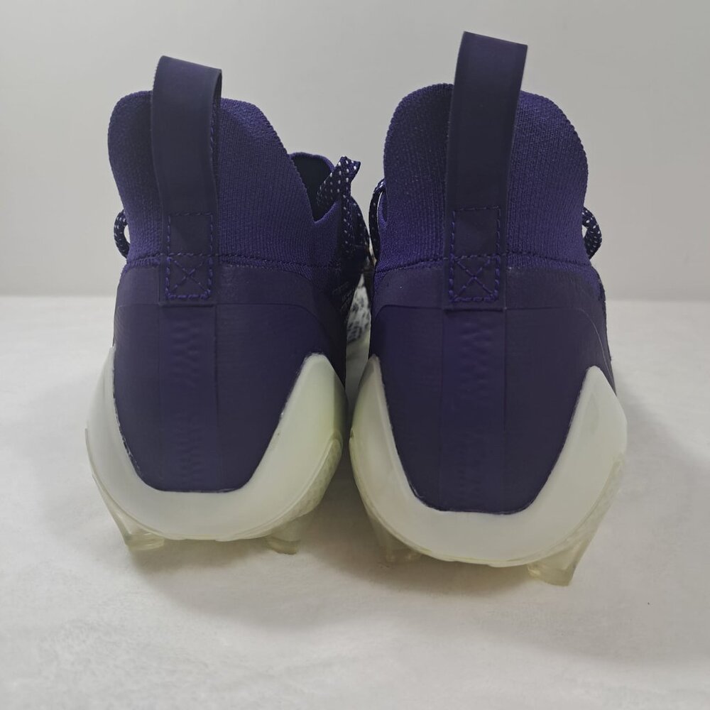 Adidas Adizero Primeknit Football Cleats Mens 13 Shoes Purple White Mid Sneakers - Picture 9 of 12